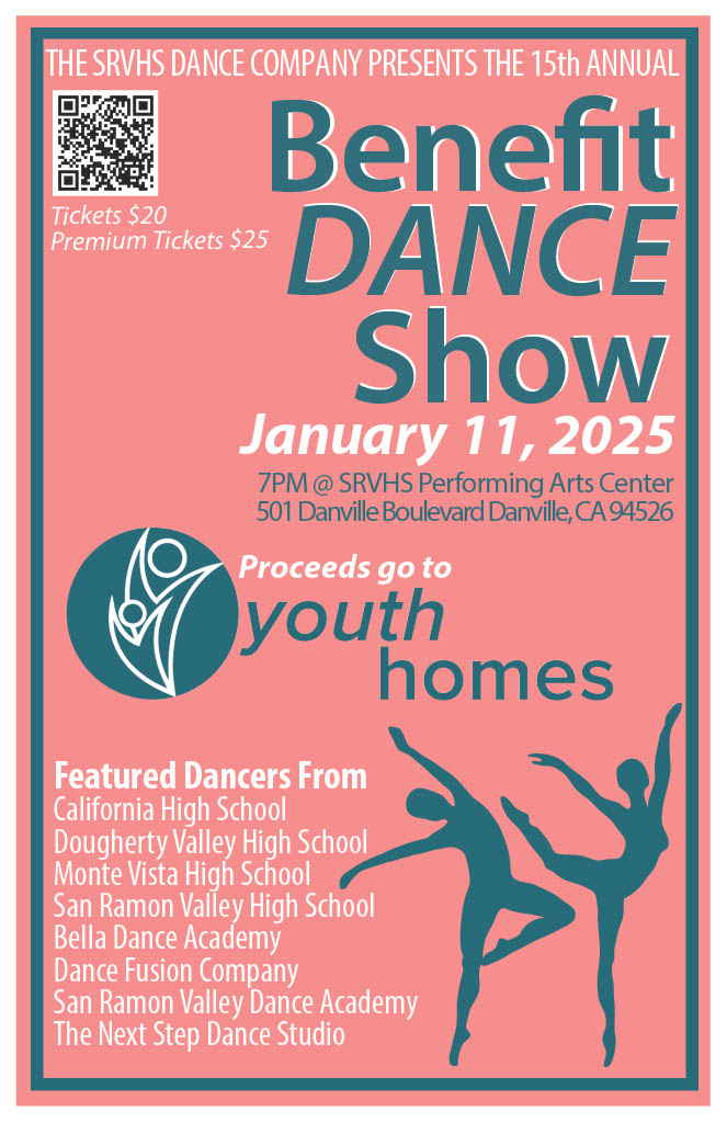 Dance program cover with event date, location, and profiles of a male and female dancer.