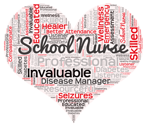 school nurse word collage